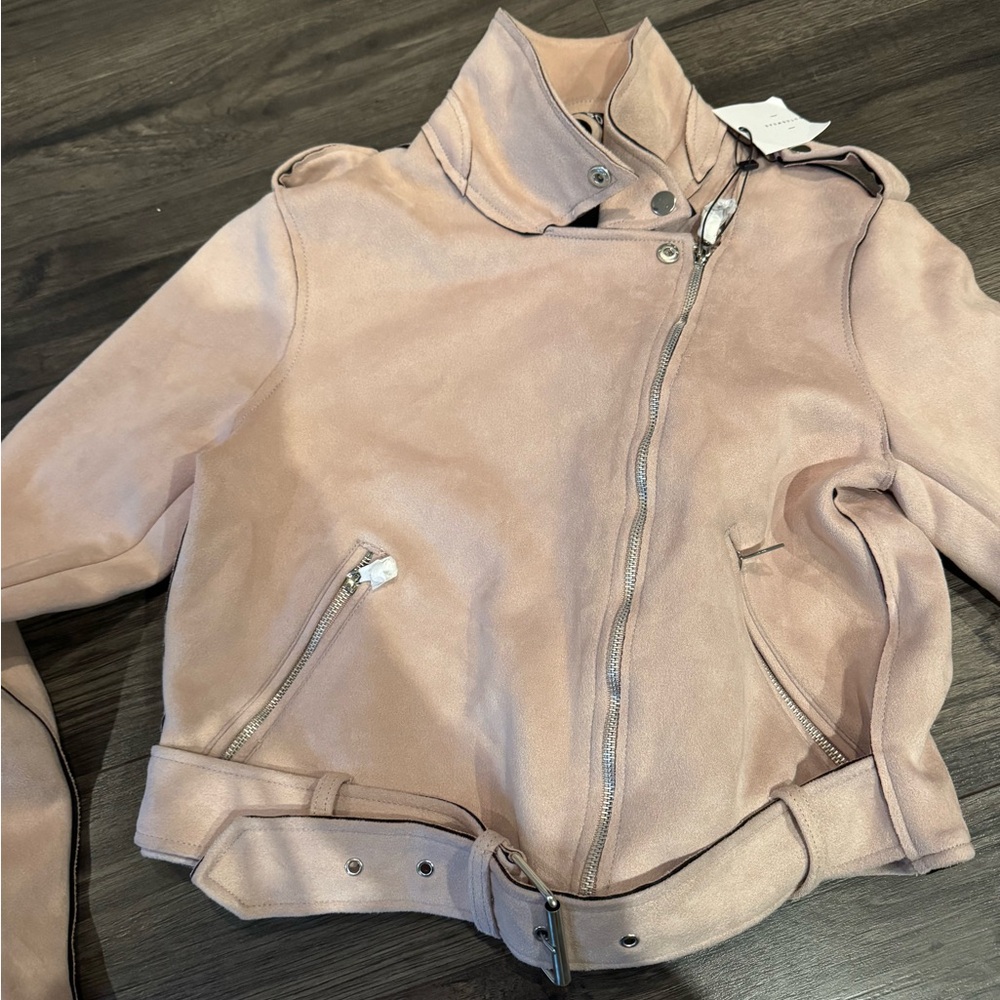 Blush Leather Jacket for Women